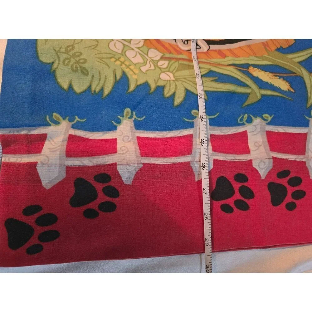 Vintage 90s Disney 101 Dalmatians Pillowcase Blue Double Sided Standard